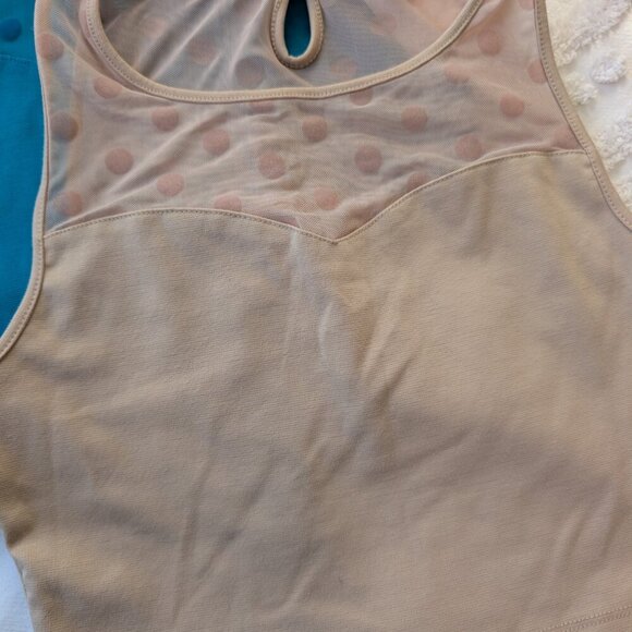 Lot of 3 Ambiance Apparel crop tops cream and teal EUC - Picture 2 of 9